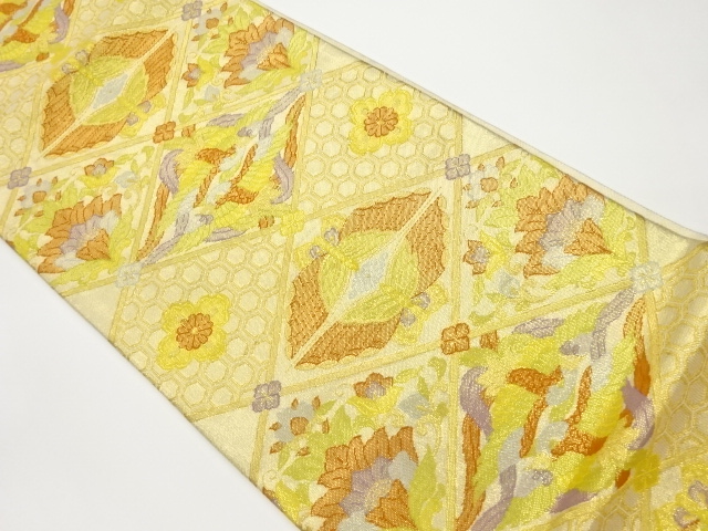 JAPANESE KIMONO / VINTAGE FUKURO OBI / SILK / SAGANISHIKI / WOVEN PHOENIX